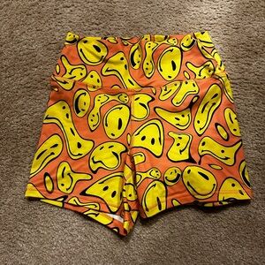 Fleo Peach Smiley Face Shorts